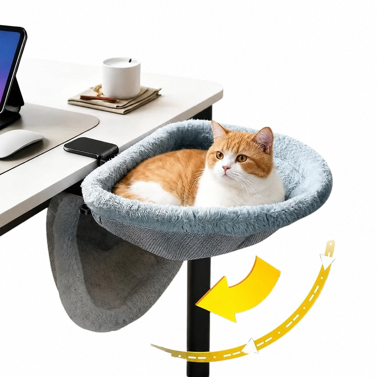 Cama Plegable para Gato con Sujeción a Escritorio