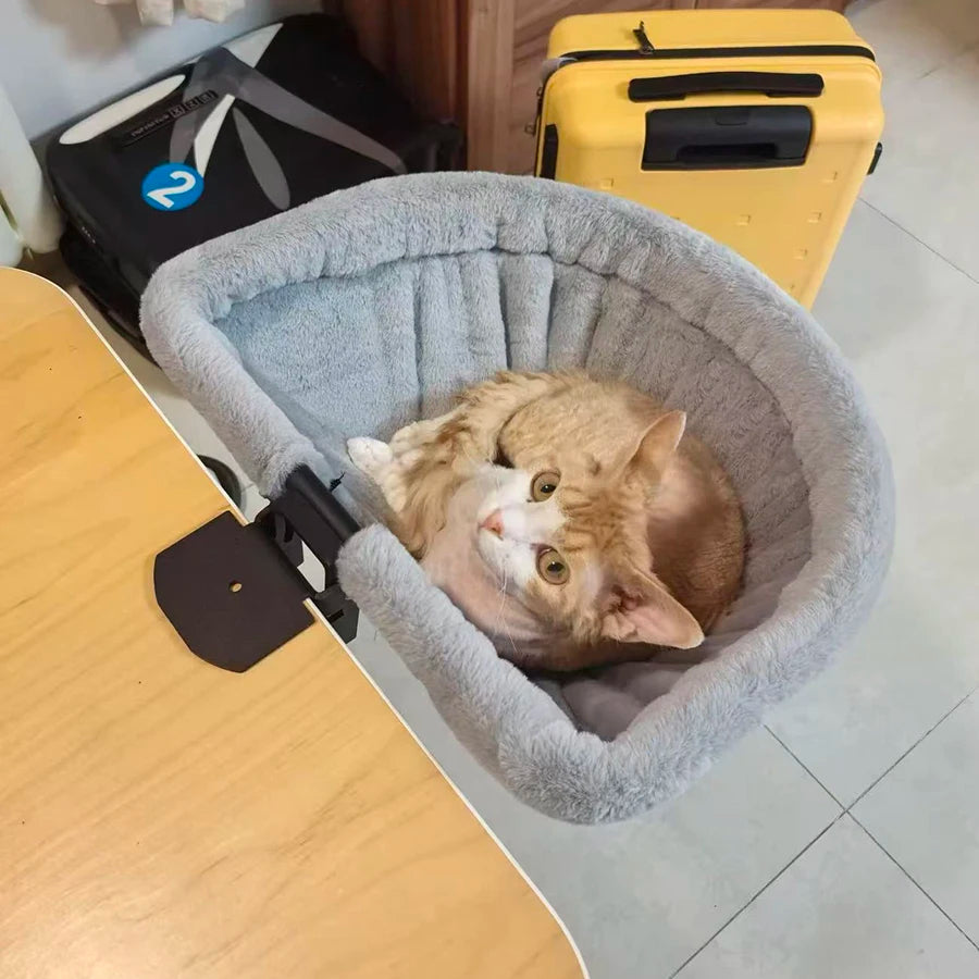 Cama Plegable para Gato con Sujeción a Escritorio