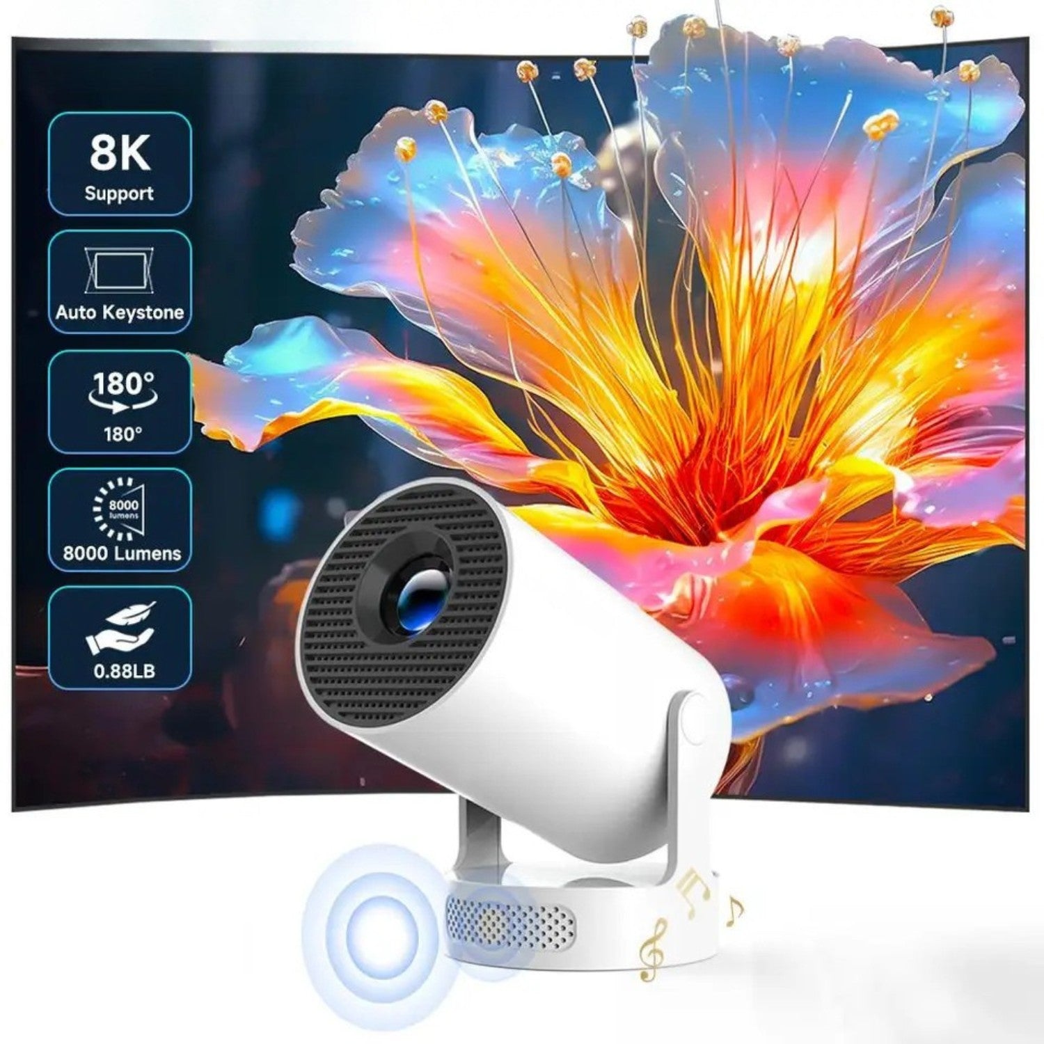 Mini Proyector Inteligente HY300 Pro