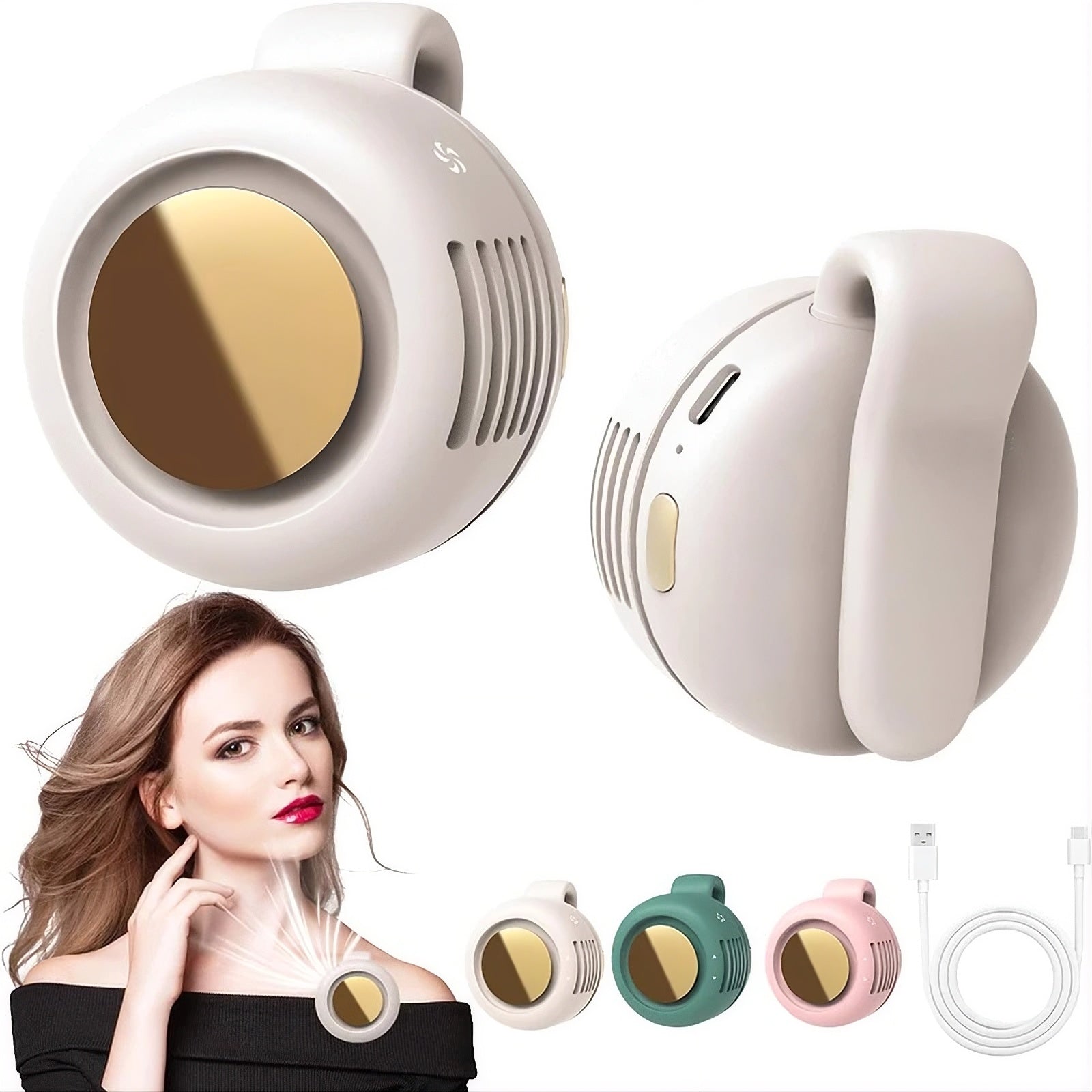 Mini Ventilador Clip Portátil Sin Aspas
