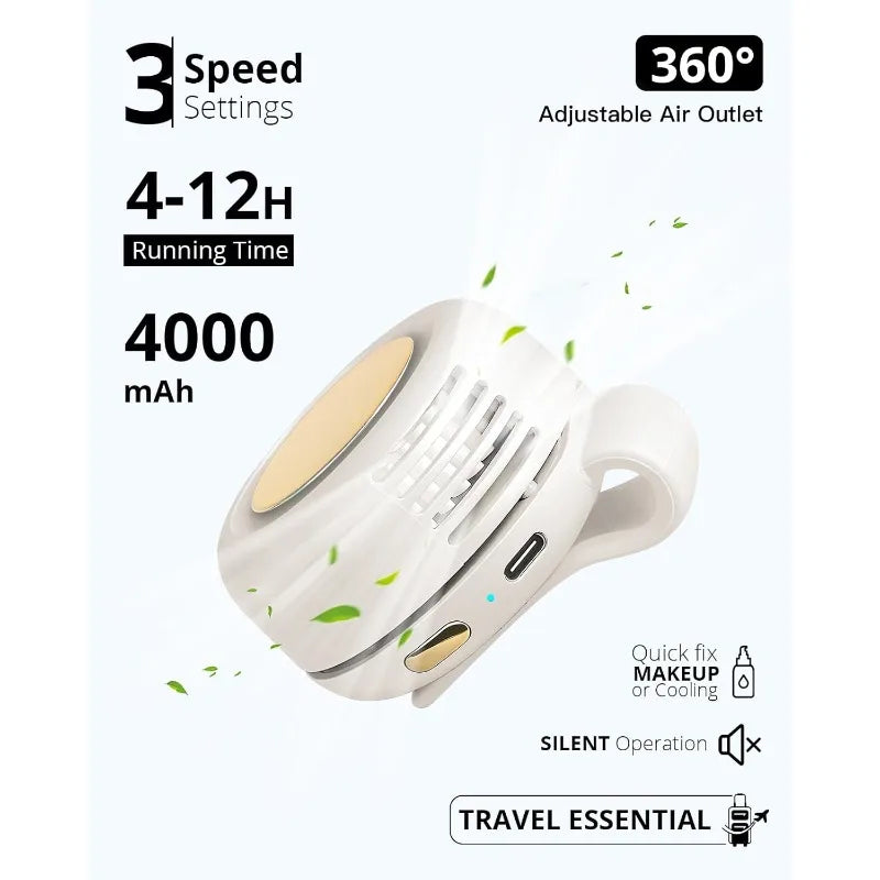Mini Ventilador Clip Portátil Sin Aspas