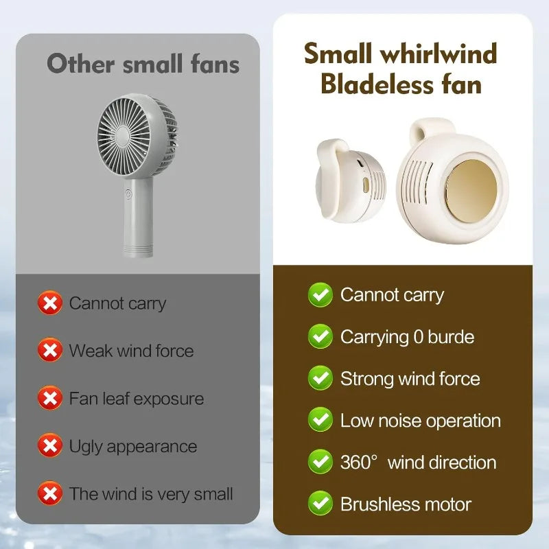Mini Ventilador Clip Portátil Sin Aspas