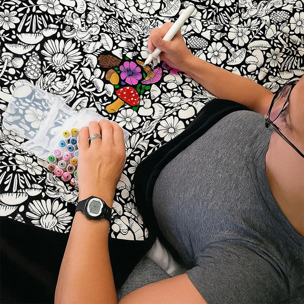 Cobija para Colorear DIY con Plumones