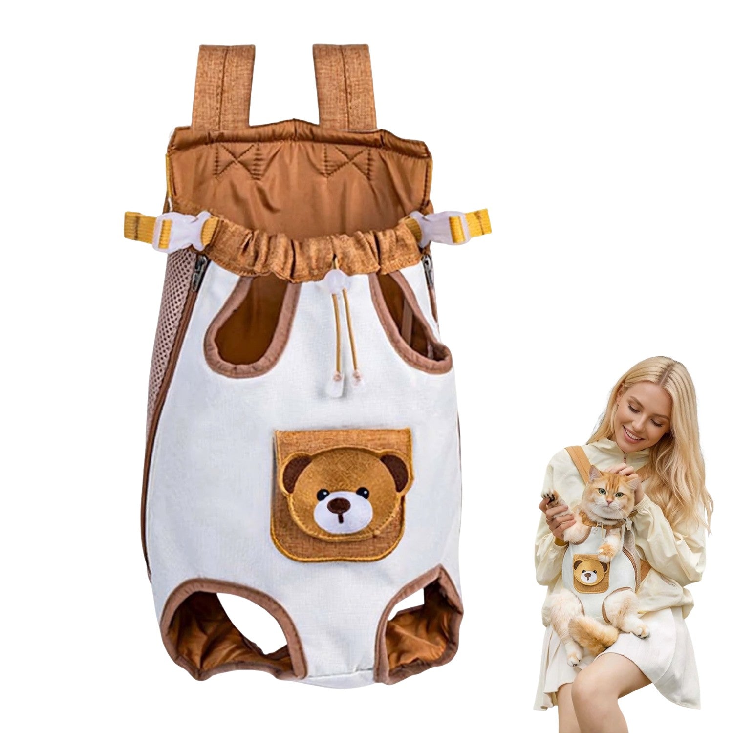 Mochila Portátil para Gatos y Perros Pequeños