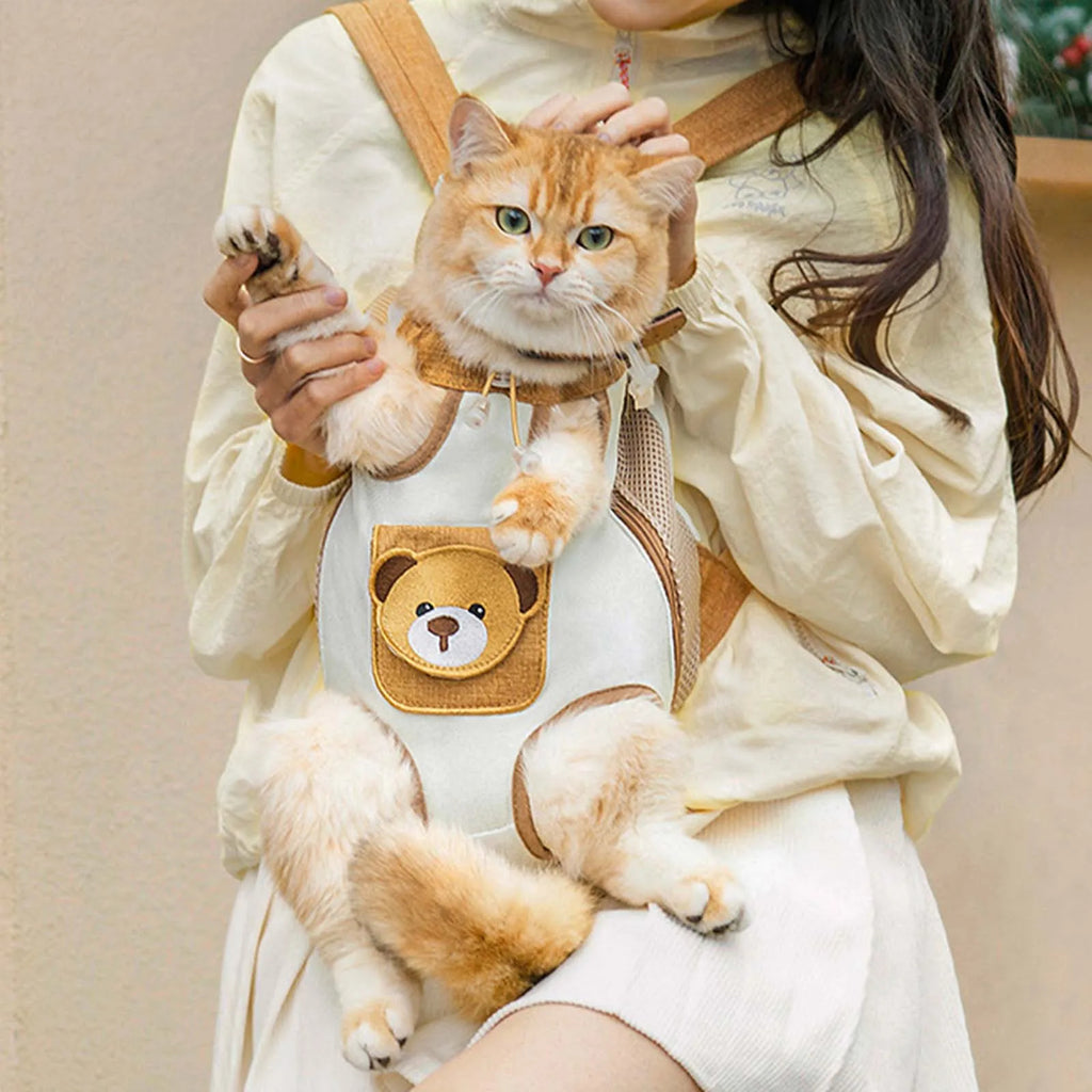 Mochila Portátil para Gatos y Perros Pequeños