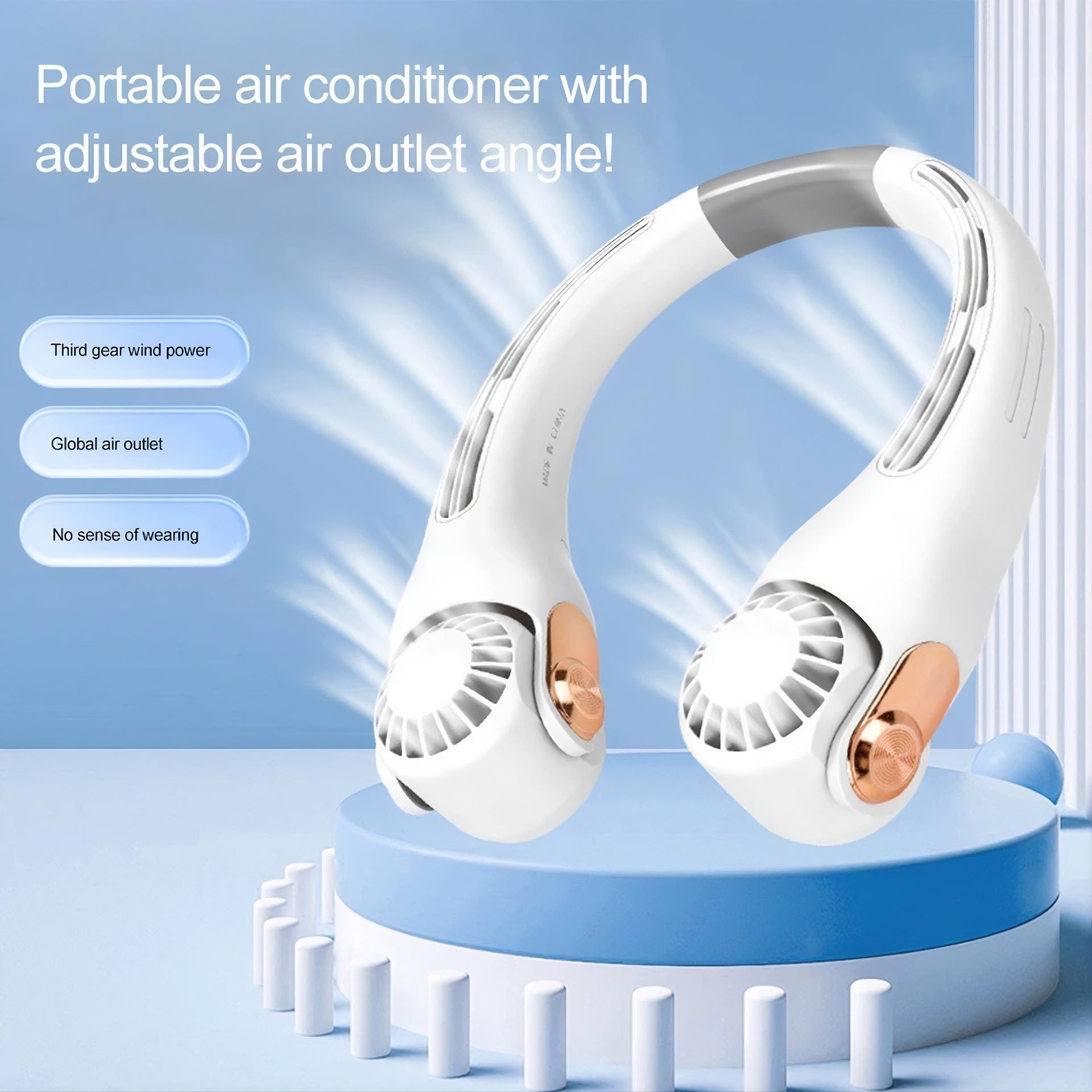 Ventilador de Cuello Portátil Sin Aspas