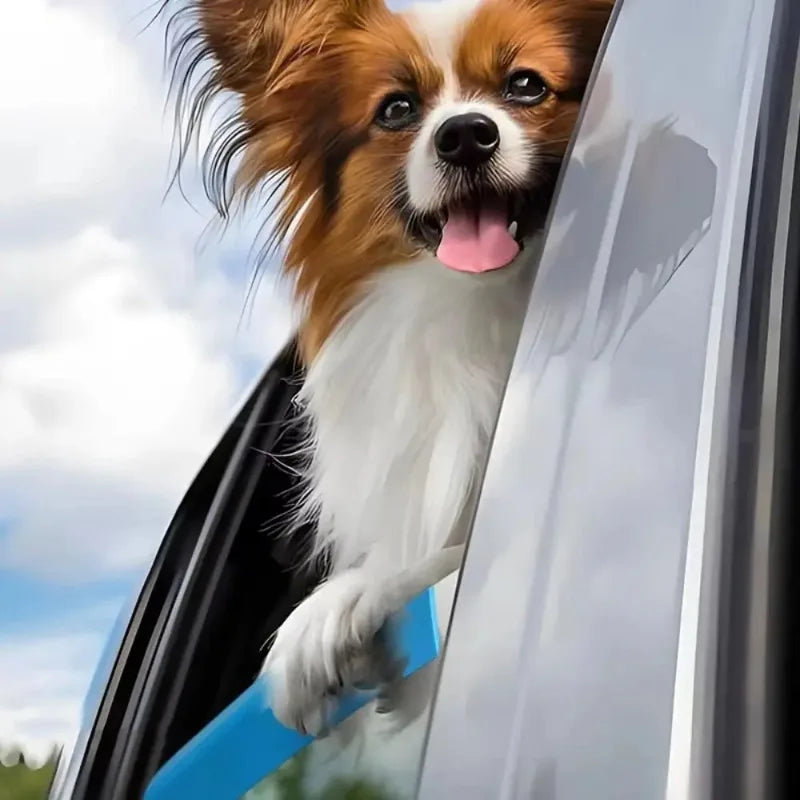 Cojín Reposabarbilla para Perro en Ventana del Coche