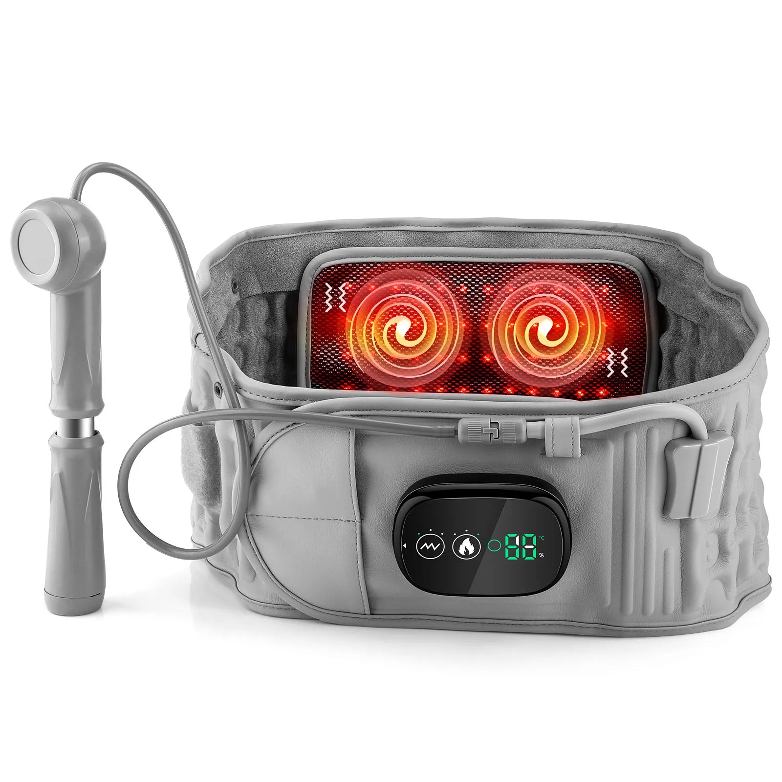 Cinturón de Descompresión Lumbar con Calor y Vibración